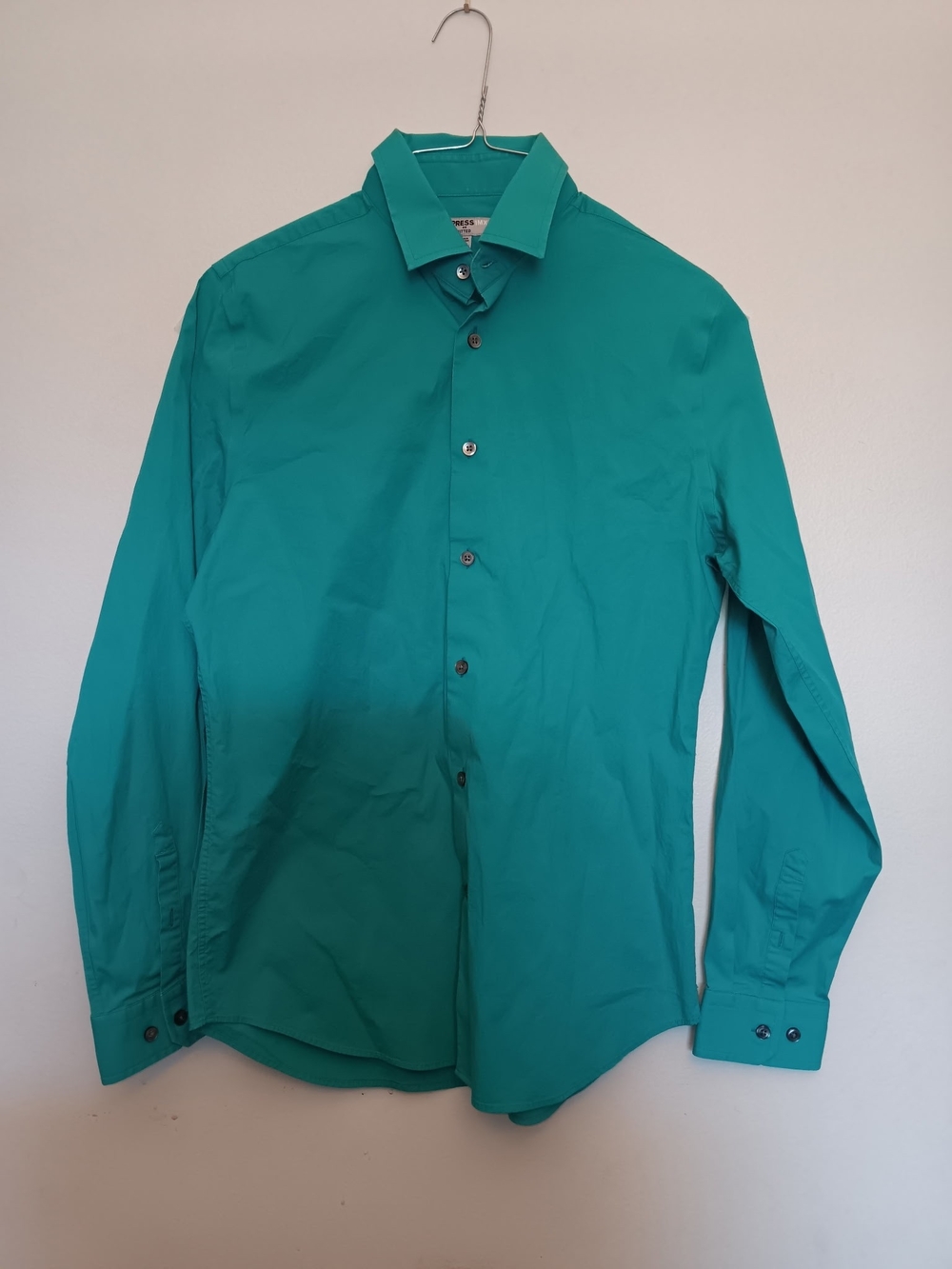 Express Men's Teal Button-Up Dress Shirt (Price Is Firm)